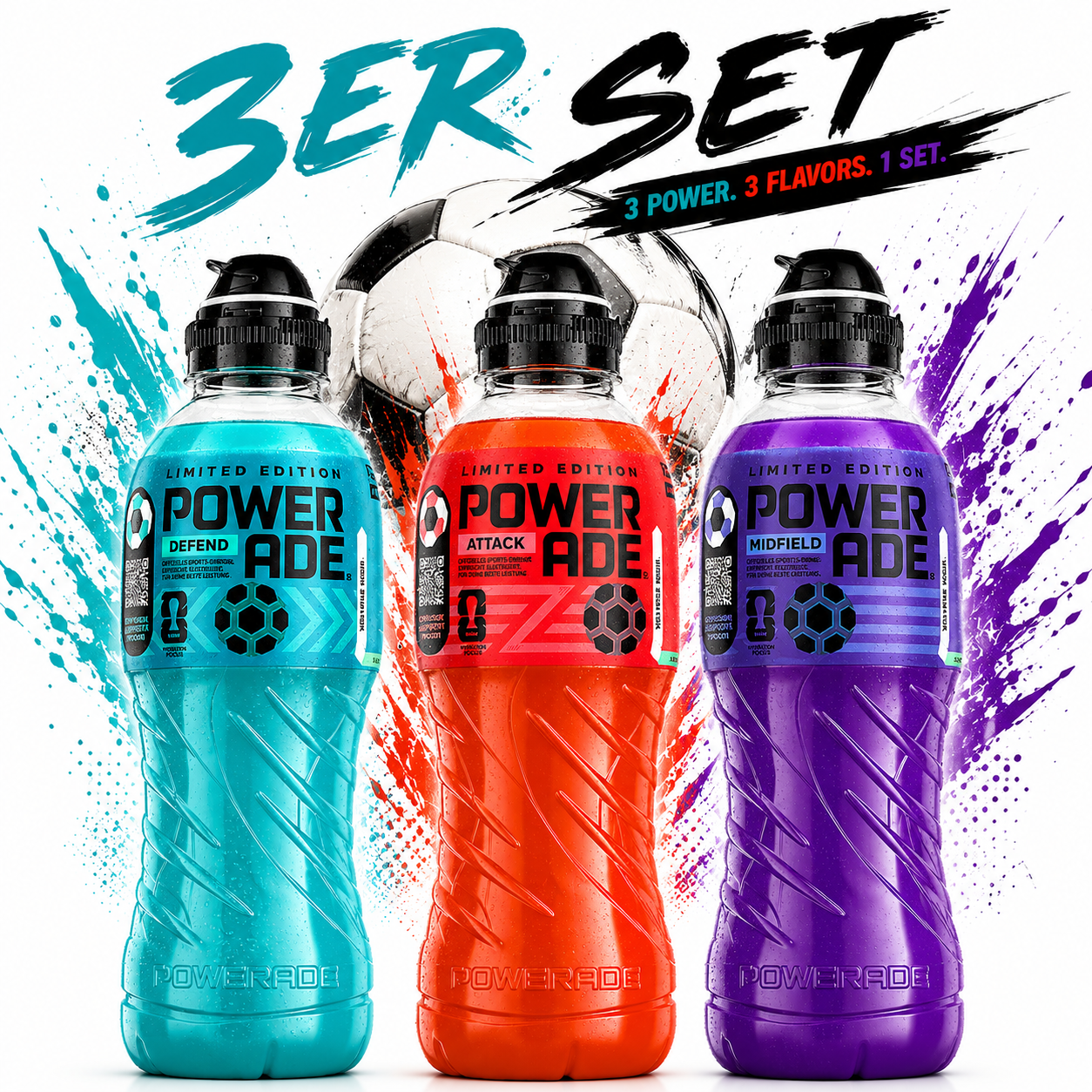 Powerade Playstyles Probierpaket 3er Set - 3x 500 ml Limited Editions