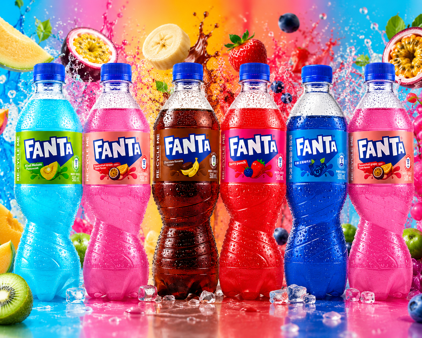Fanta Asia Mix 5er Set 500 ml | 5 Exklusive Fanta Sorten aus Asien