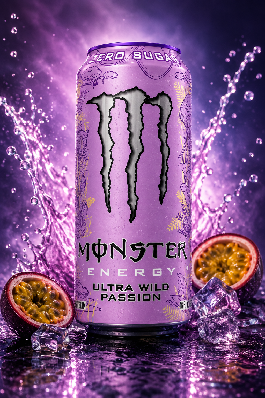 Monster Energy Ultra Wild Passion Zero 473 ml