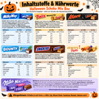 Halloween Schoko Mix Box 80 Stück – Süßigkeiten Box mit Mini Schokoriegeln, einzeln verpackte Schokolade, Süßes oder Saures, Trick or Treat, Halloween Party – Candy & Bar®