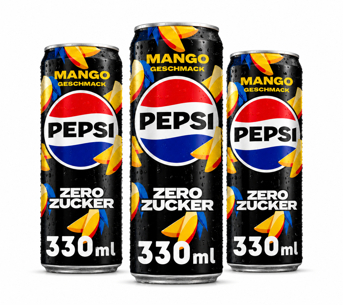 Pepsi Zero Mango 3er Set – 3 × 330 ml
