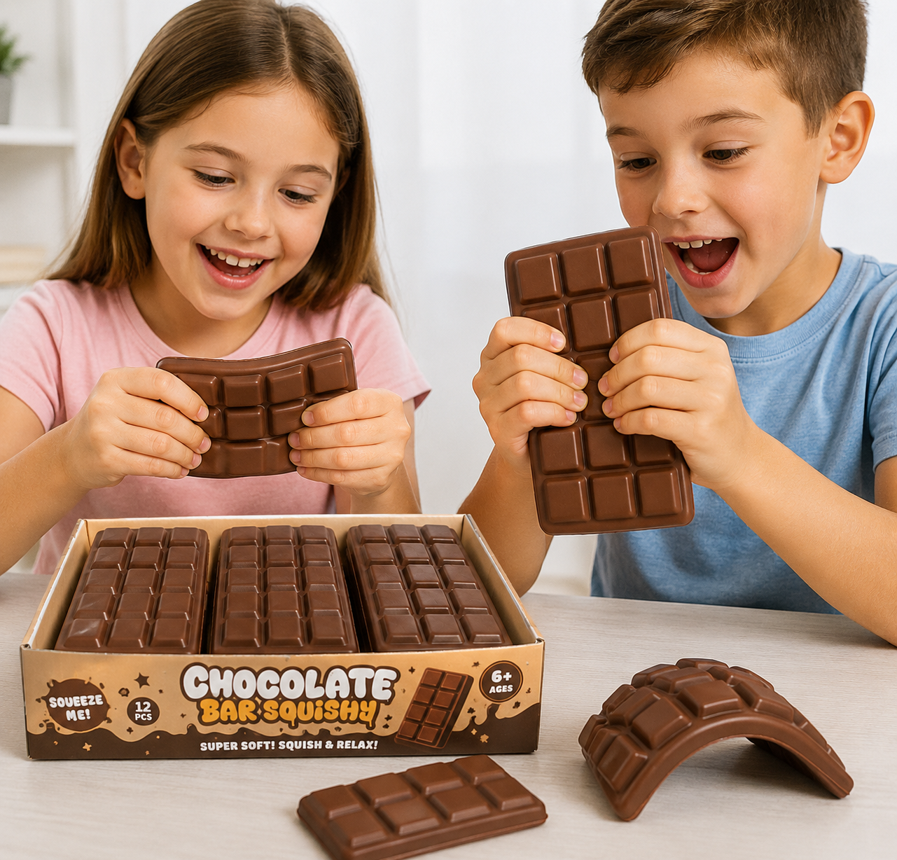 Squishy Schoko Tafel-Anti Stress Quetsch Schokolade
