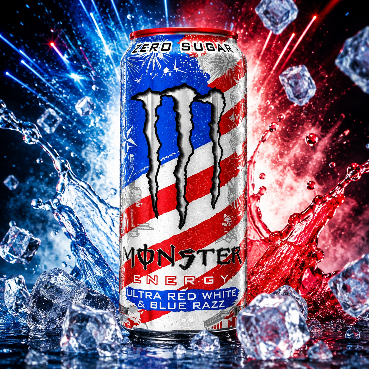 Monster Energy Ultra Red White Blue Razz 473ml