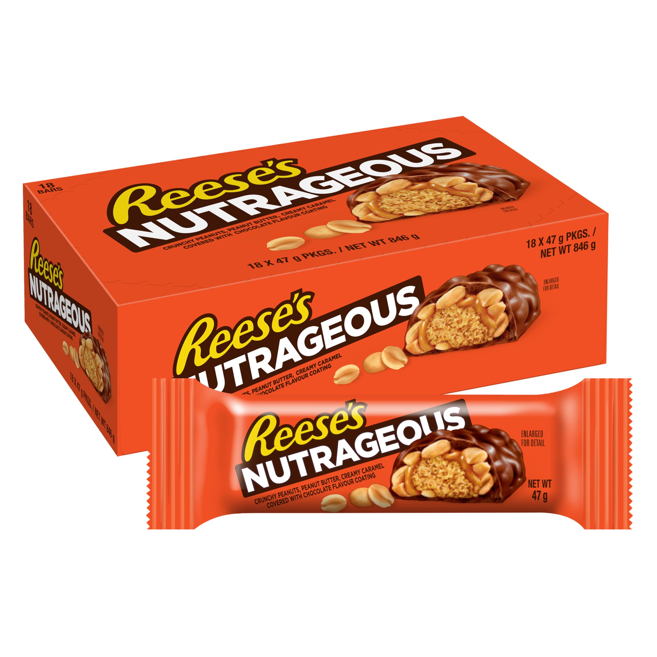 Reese’s Nutrageous Peanut Butter Riegel 18 x 47g