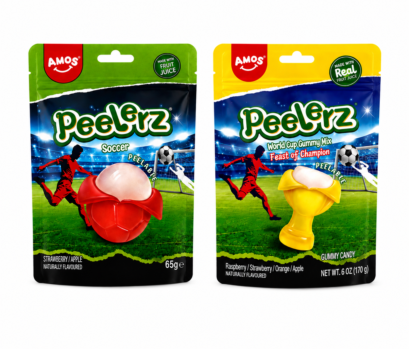 AMOS Peelerz Fußball Fruchtgummi 2er Set