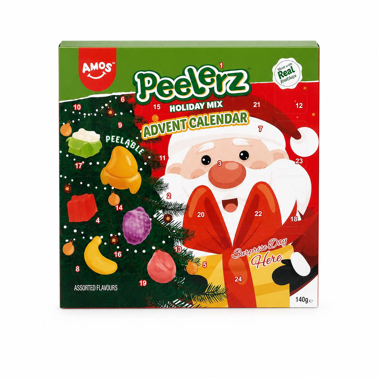 Amos Peelerz Gummy Adventure Christmas Calendar 140gr