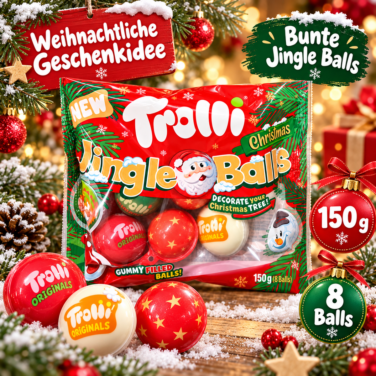 Trolli Christmas Jingle Balls – Weihnachtlicher Naschspaß