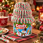 Candy Canes 100 Stück – Grün-Rote-Weiße Zuckerstangen für die Weihnachtszeit
