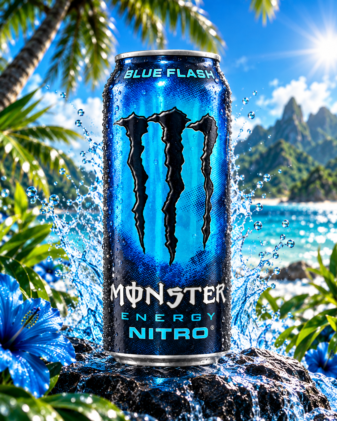 MONSTER ENERGY NITRO BLUE FLASH
