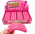Squishy pinke Schoko Tafel-Anti Stress Quetsch Schokolade Pink