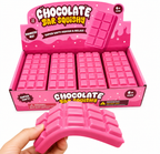Squishy pinke Schoko Tafel-Anti Stress Quetsch Schokolade Pink
