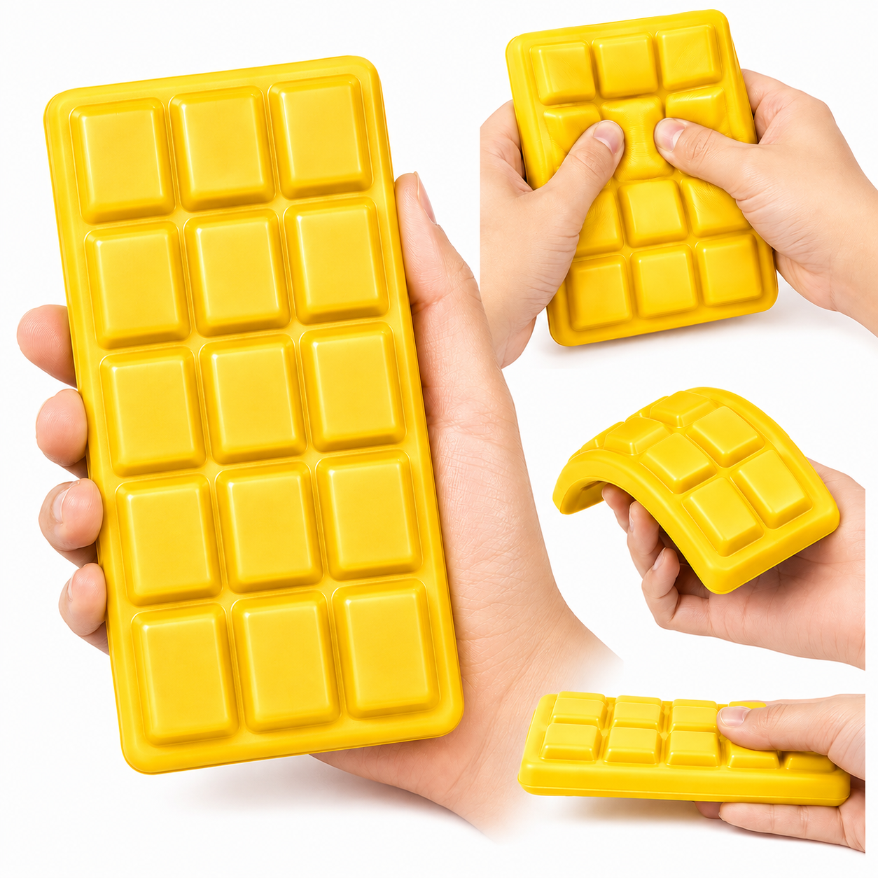 Squishy gelbe Schoko Tafel-Anti Stress Quetsch Schokolade Gelb