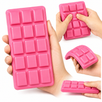 Squishy pinke Schoko Tafel-Anti Stress Quetsch Schokolade Pink