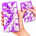 Squishy Schokoladentafel im Swirl-Design –Lila-Weiß