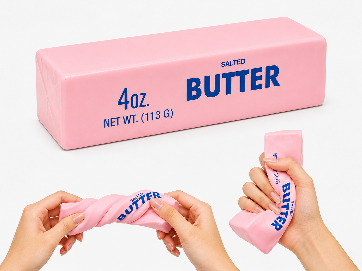 Butter Squishy Rosa Salted Butter – Quetschspielzeug Fidget Toy