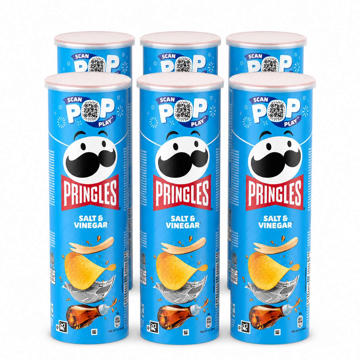 Pringles Salt & Vinegar 6 x 158 g – US-Import – Vorteilspack