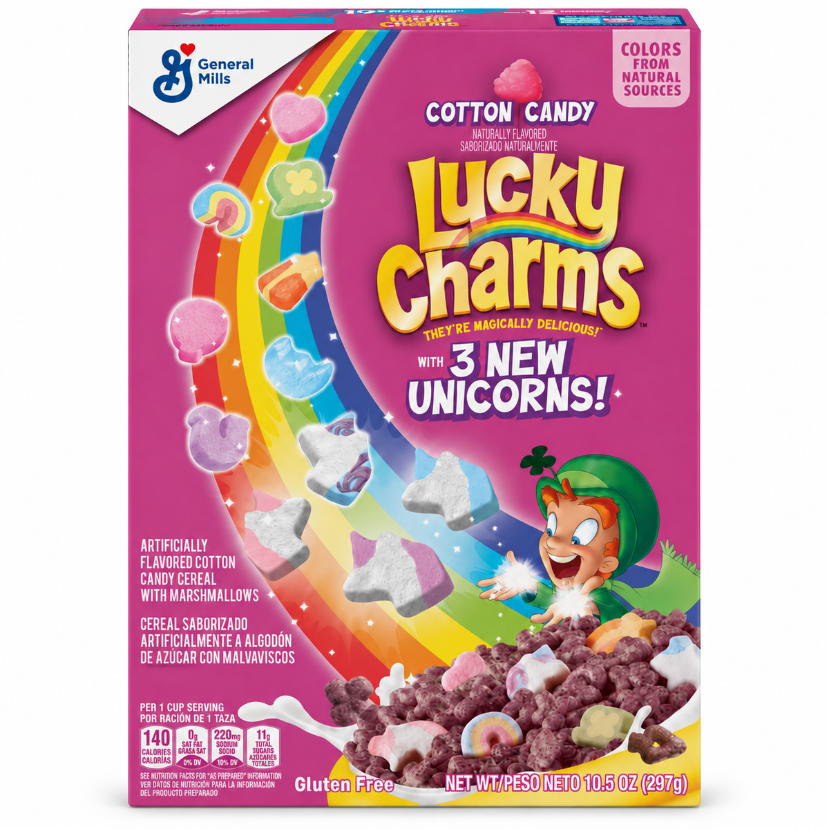 Limitierte Lucky Charms Cotton Candy 300 g – Marshmallows & Zuckerwatte-Geschmack