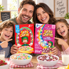 Lucky Charms 2er Set – Classic & Cotton Candy Cerealien mit Marshmallows | 597 g