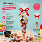 Schokolade Mix Tüte zur Einschulung | Geschenk zum Schulstart | Fertig verpackte Schoko Geschenkidee | Candy & Bar