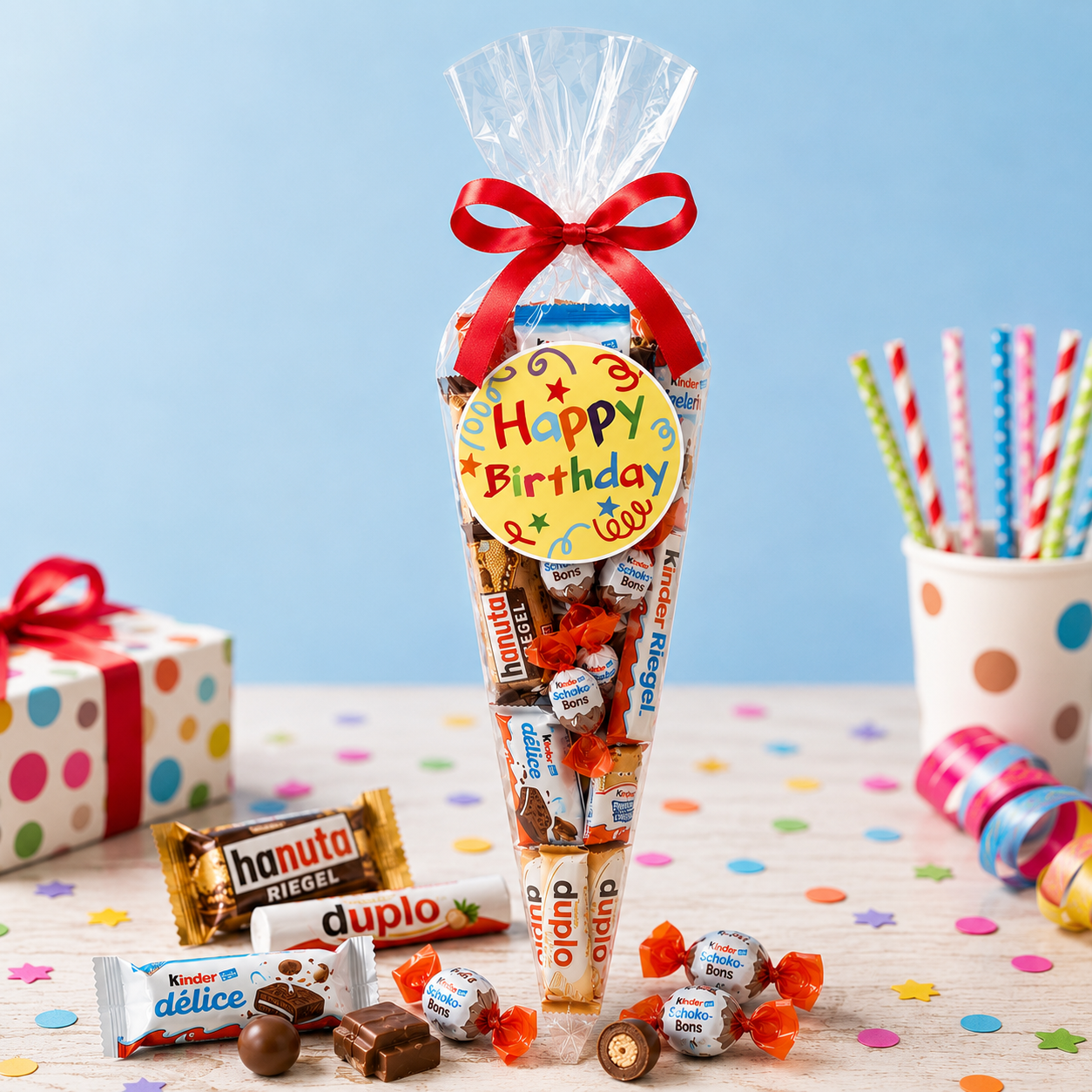 Happy Birthday Schokolade Mix Tüte – Fertiges Geburtstagsgeschenk | Candy & Bar