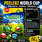 AMOS Peelerz World Cup Gummy Mix 170 g – abziehbare Fruchtgummis in Fußballform