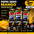 Pepsi Zero Mango 3er Set – 3 × 330 ml Cola mit Mango-Geschmack