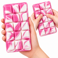 Squishy Schokoladentafel im Swirl-Design –Pink-Weiß