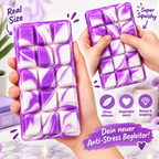 Squishy Schokoladentafel im Swirl-Design –Lila-Weiß