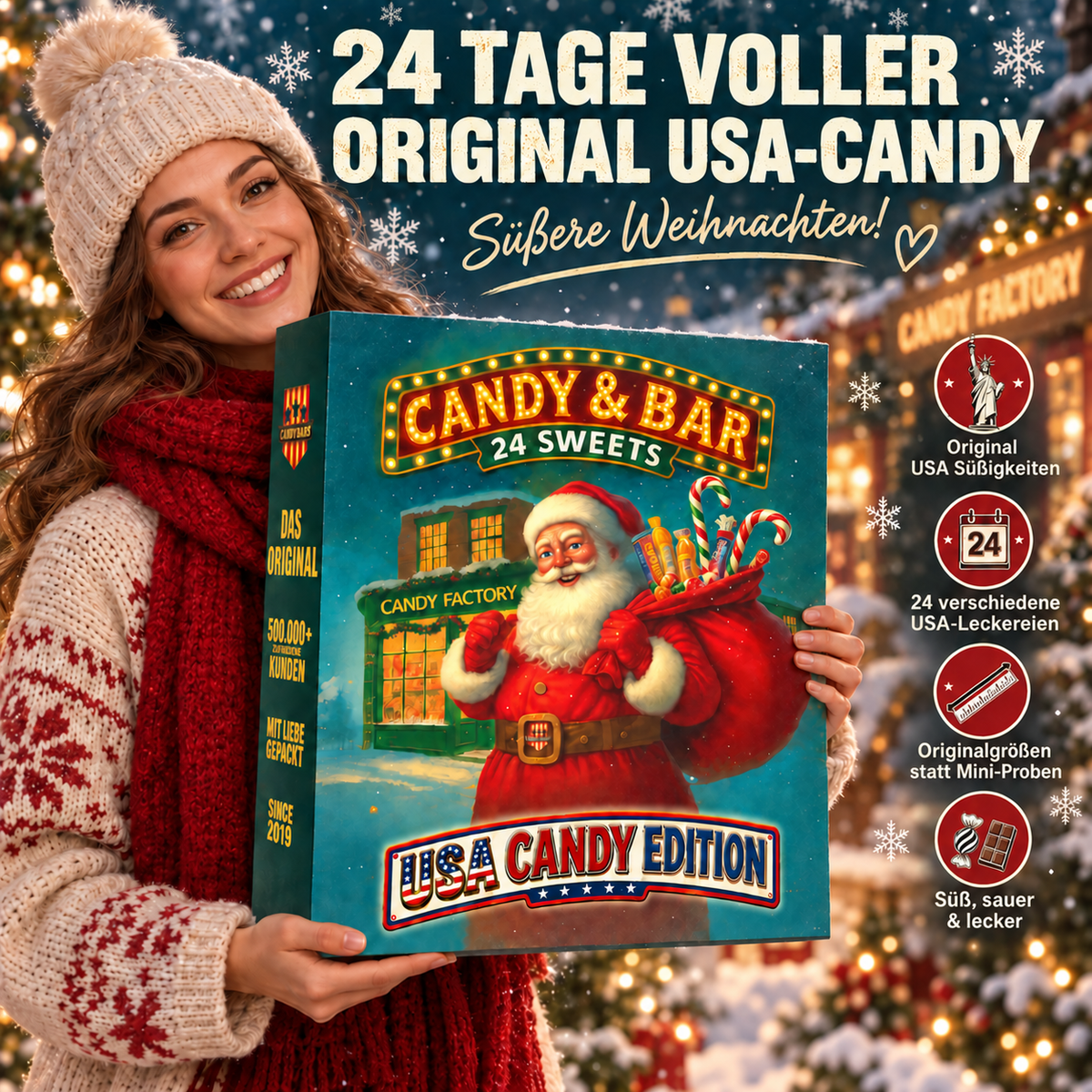 USA XXL Adventskalender 2026 – amerikanische Süßigkeiten