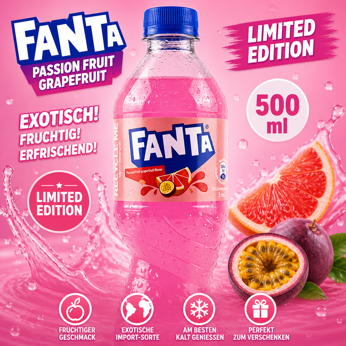 Fanta Asia PassionFruit & GrapeFruit 500ml
