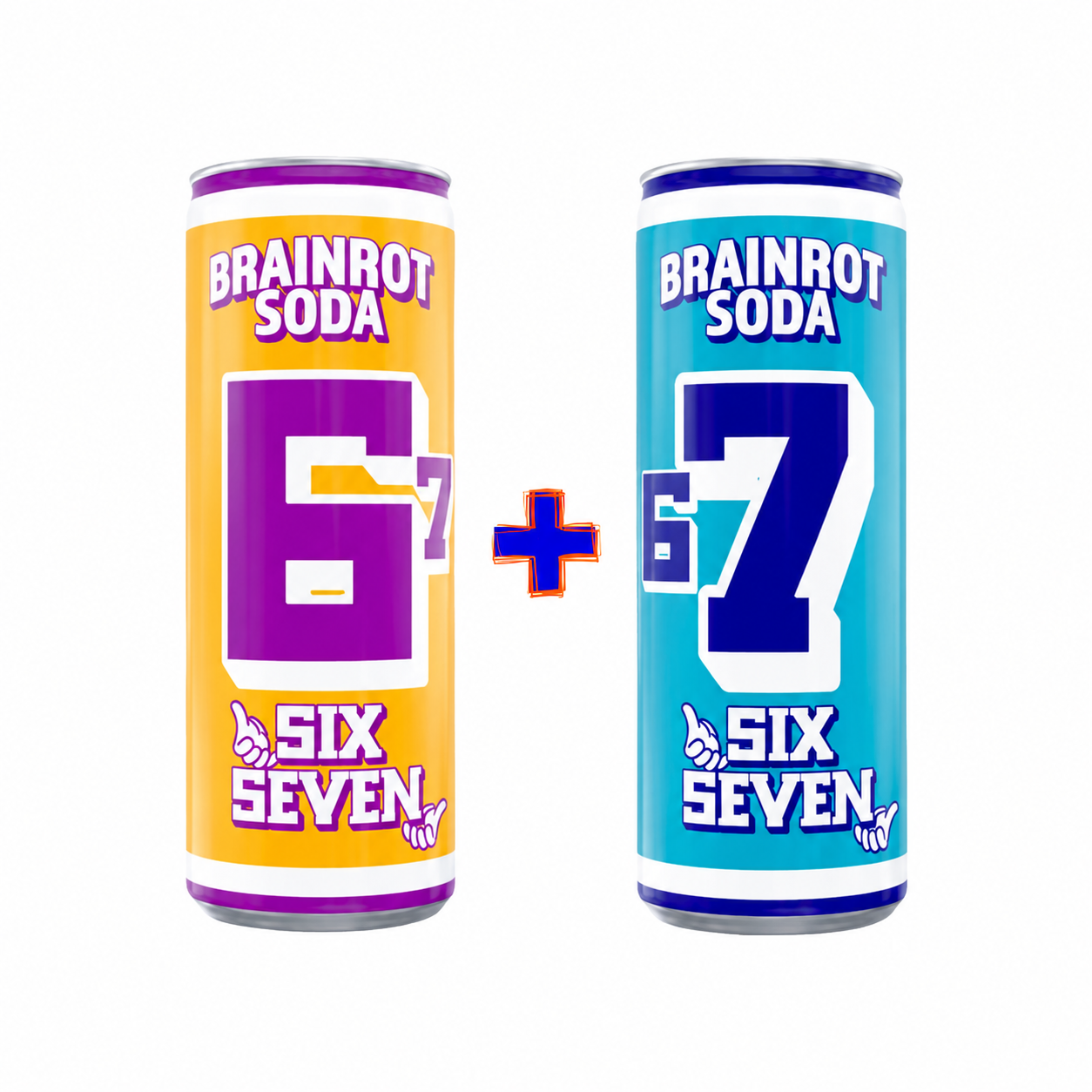 Brainrot Soda Set, Six & Seven 2x 250ml