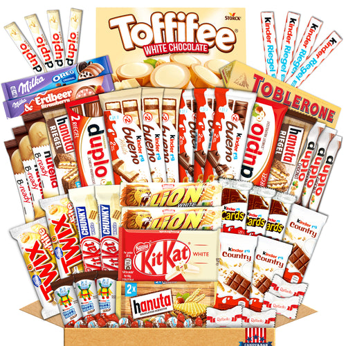 Mega XXL Schokobox | Über 60 Schokoladen & Schokoriegel | Leckeres Geschenk für Schokoladenliebhaber | Kinderschokolade, Duplo, Kitkat und mehr | Halloween Mix | Candy & Bar ®