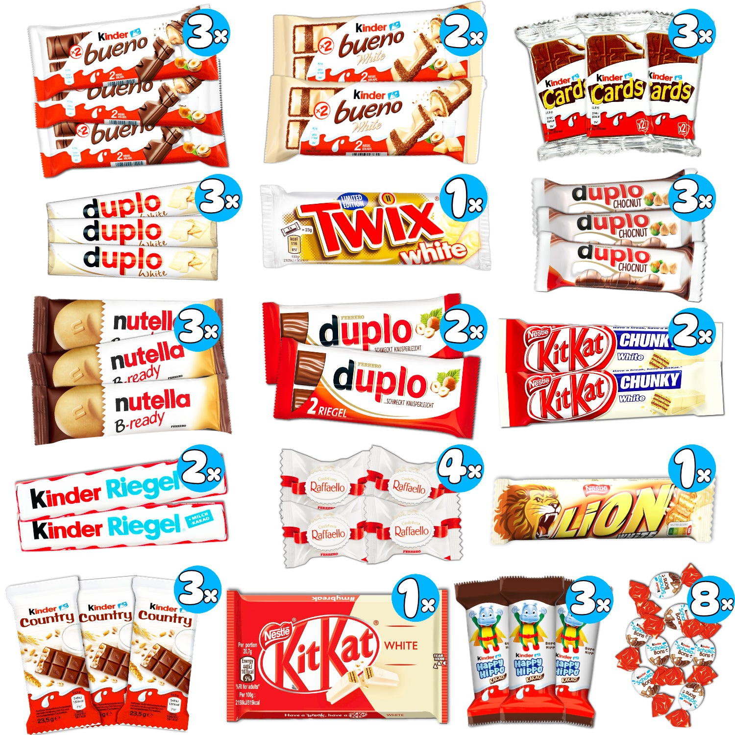 XL Schokoladen Big Box | Kinderschokolade | Schokoriegel | Nervennahrung | Schokolade | Geschenkbox | ausgefallenes Geschenk | Halloween Mix | Candy & Bar ®
