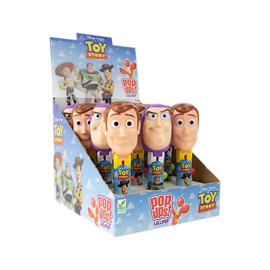 Pop Ups Toy Story Lutscher Erdbeere 12 × 10 g Vorratspack
