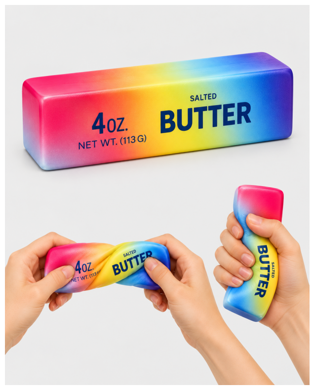 Butter Squishy Regenbogen