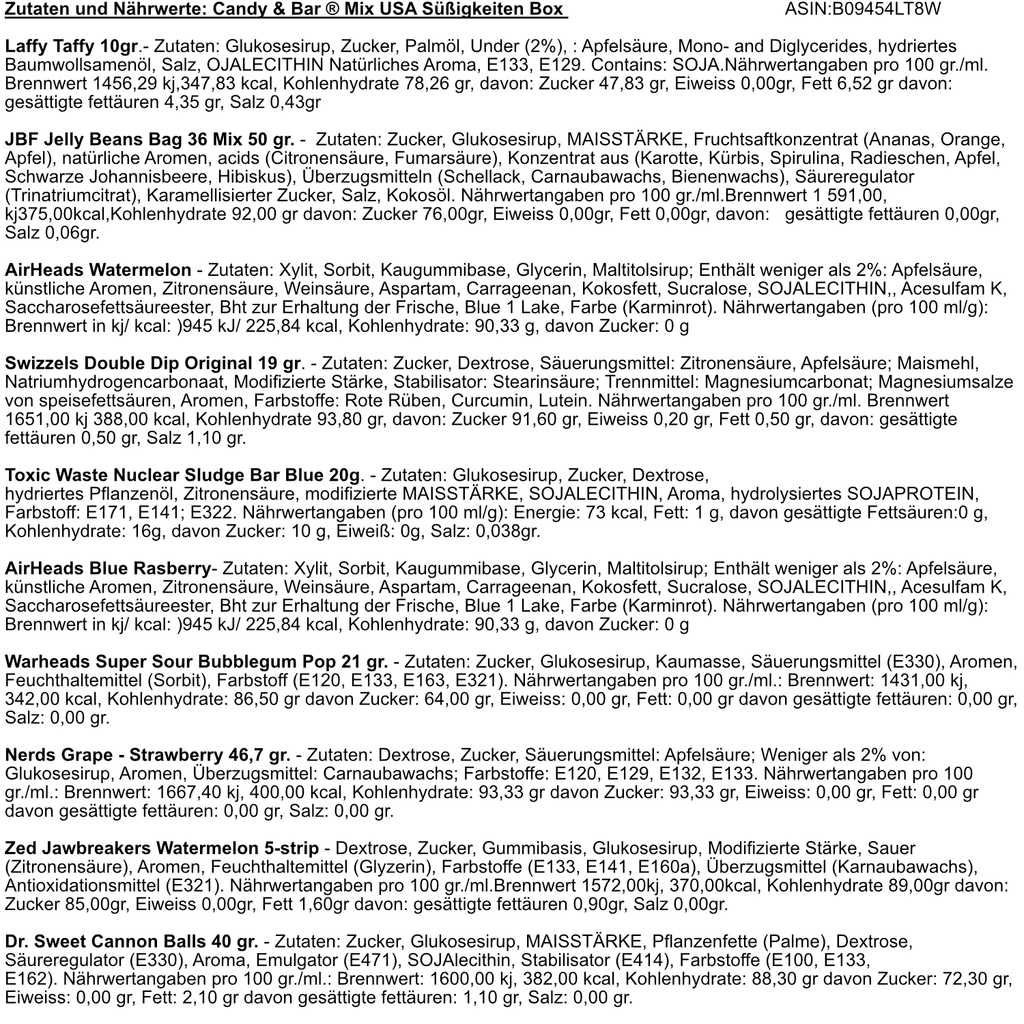 Mix USA Süßigkeiten Box