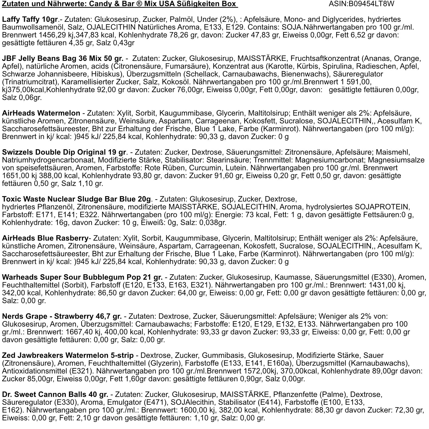 Mix USA Süßigkeiten Box