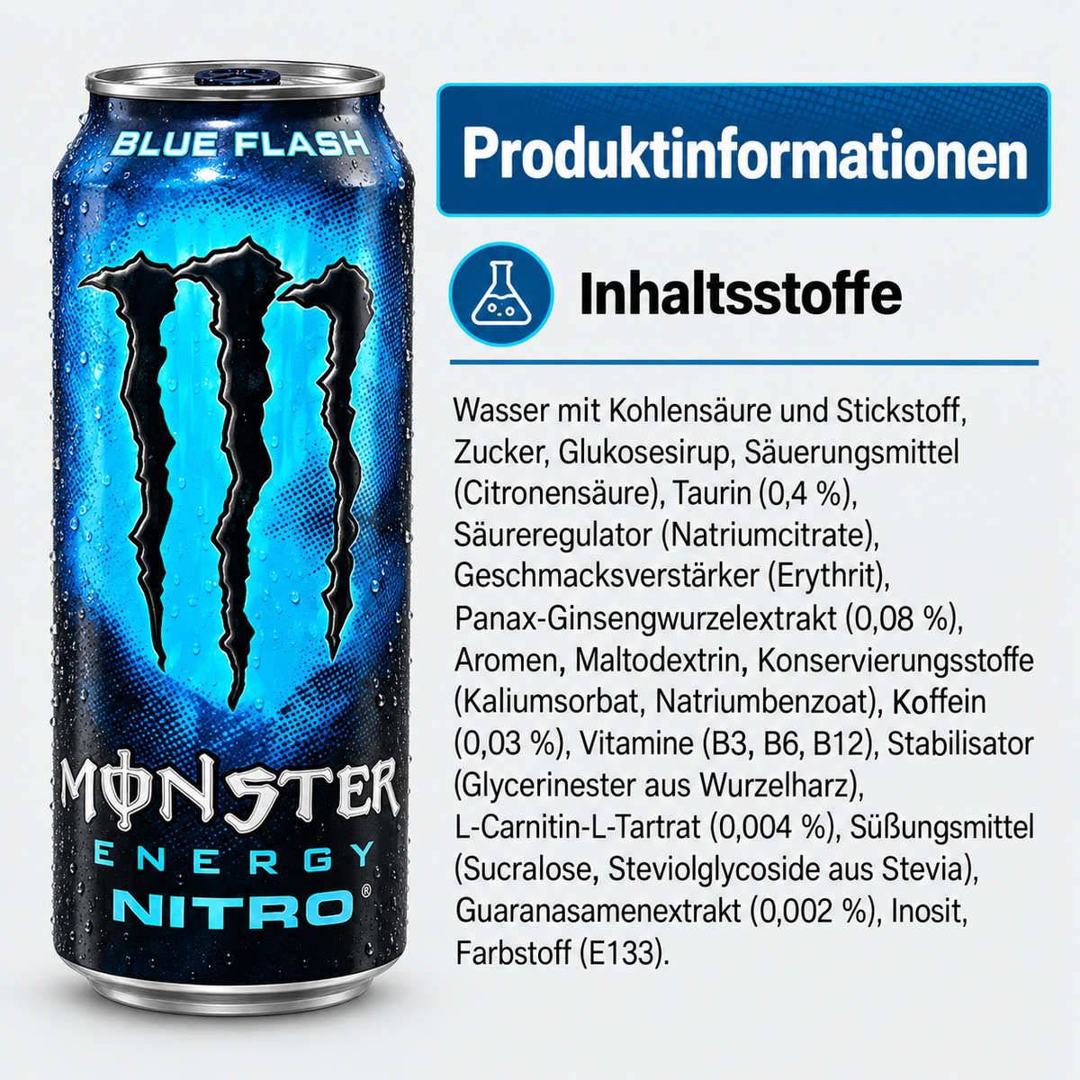 MONSTER ENERGY NITRO BLUE FLASH
