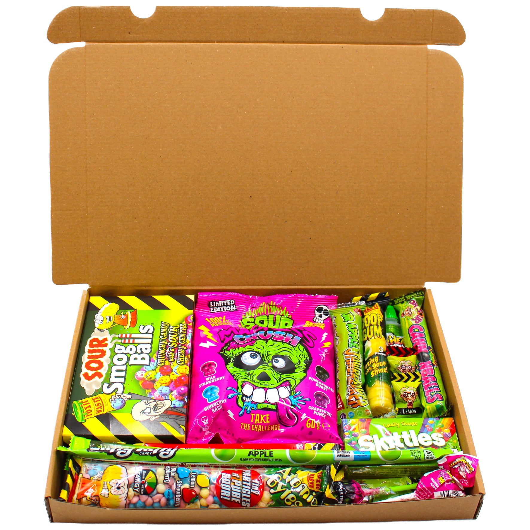 Saure USA Süßigkeiten Box | 20 Stück | USA Import | Trick or Treat Party Geschenk | Geburtstagsgeschenk | Sour Candy | Urlaubs Box | Candybox | Candy & Bar ®