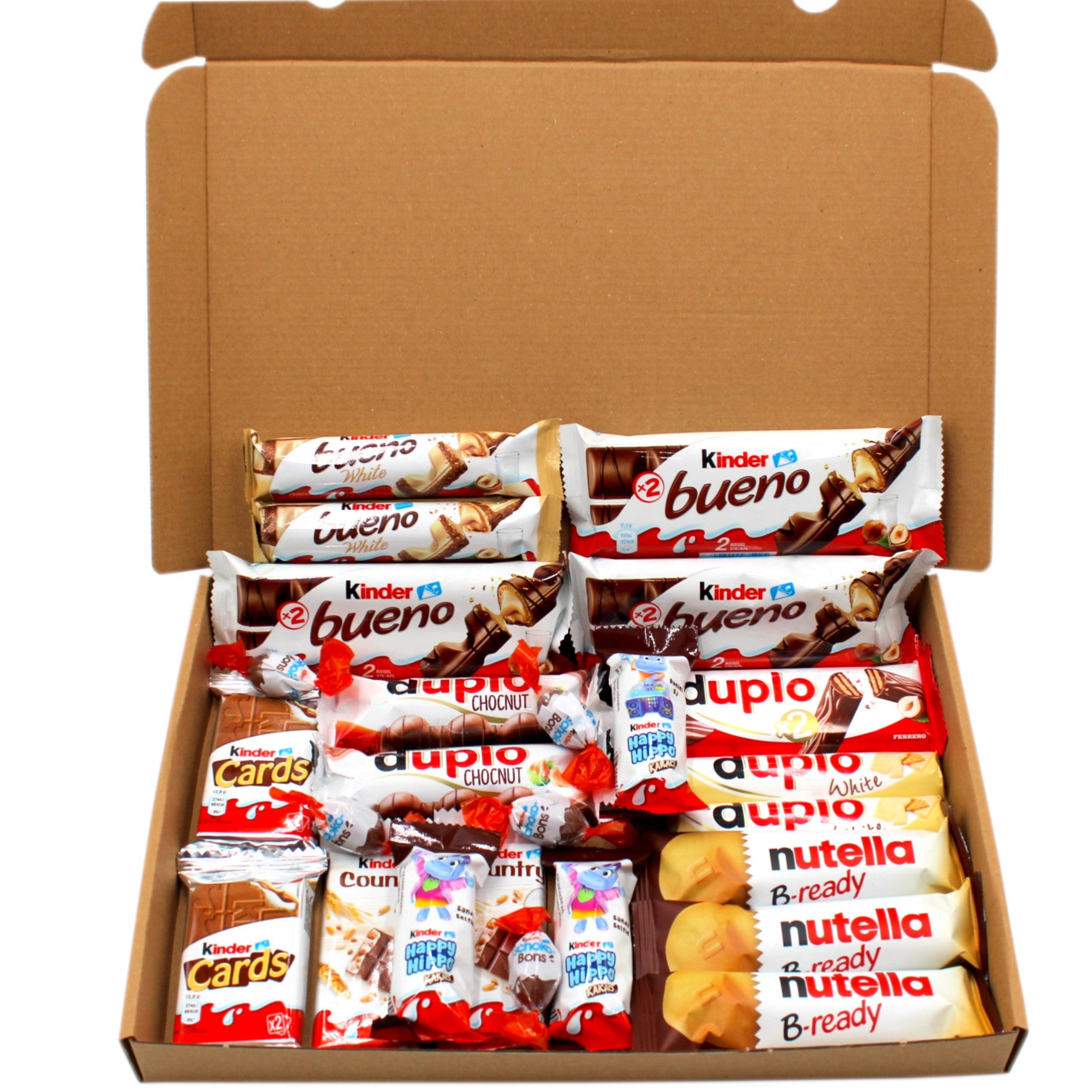 Schokolade Mix Box | 21 Stück | Verschiedene Leckereien | Kinderschokolade | Ausgewählter Mix | Geburtstag | Halloween Candy | Nervennahrung | Schokoladen Box | Candy & Bar ®