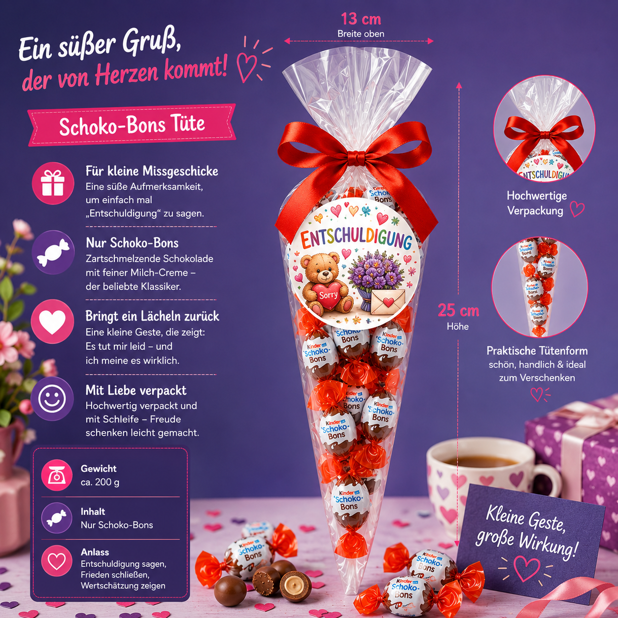 Schoko Bons Tüte „Entschuldigung“