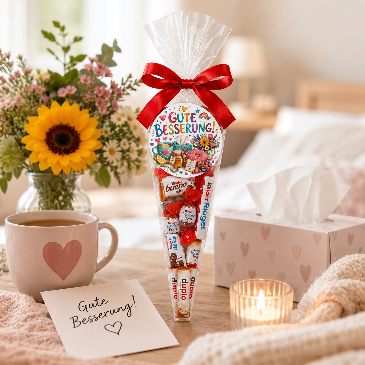 Schokolade Mix Geschenk-Tüte – Gute Besserung