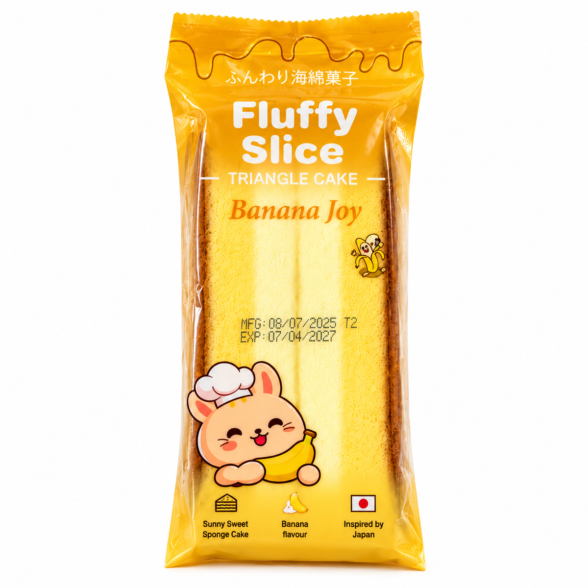 Fluffy Slice Triangle Cake - Banane