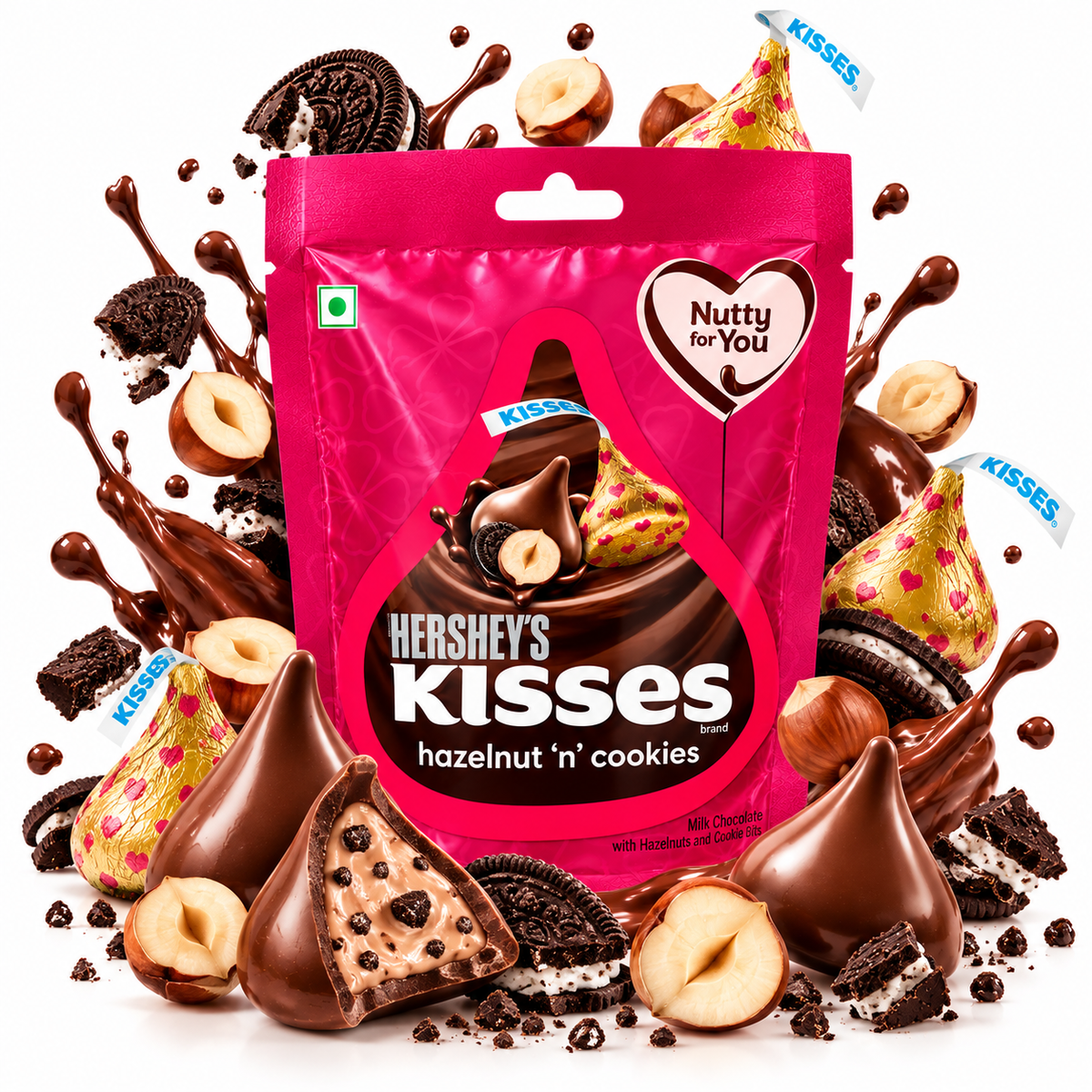 Hershey's Kisses Hazelnut 'n' Cookies 33g