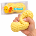 Erdnuss Squishy – Quetschspielzeug mit Baustein-Füllung