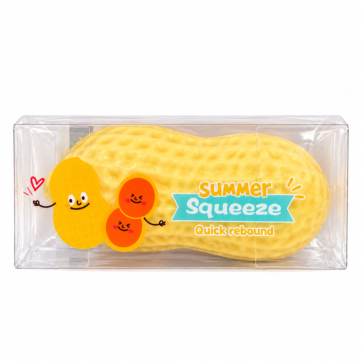 Erdnuss Squishy – Quetschspielzeug mit Baustein-Füllung