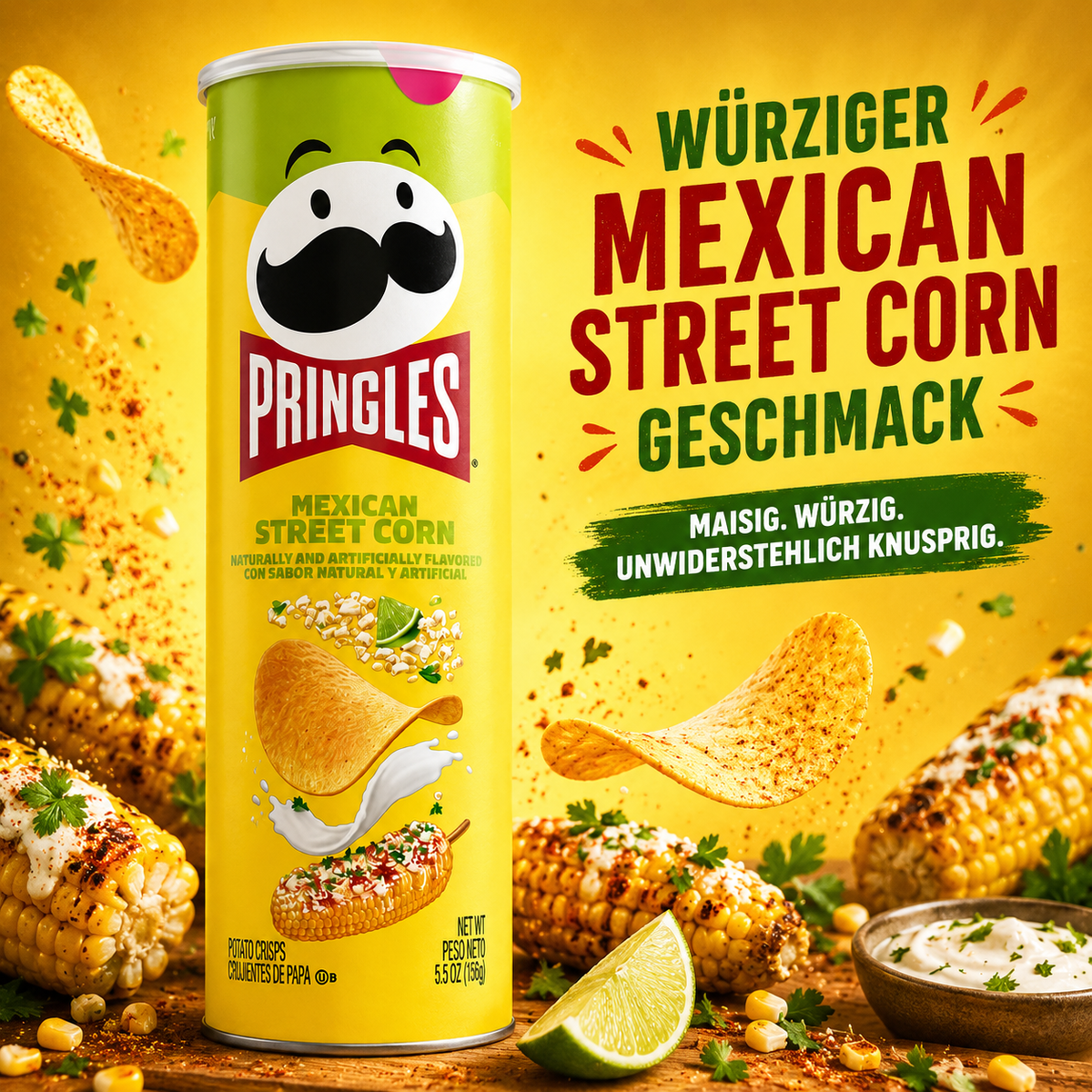 Pringles Mexican Street Corn 158 g – US-Import
