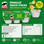 Pringles Sour Cream Snack Stacks 12er Pack – 12 × 19 g Portionsbecher