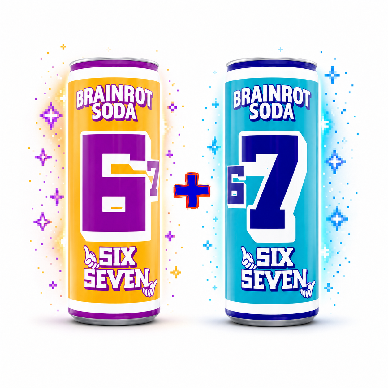 Brainrot Soda Set, Six & Seven 2x 250ml