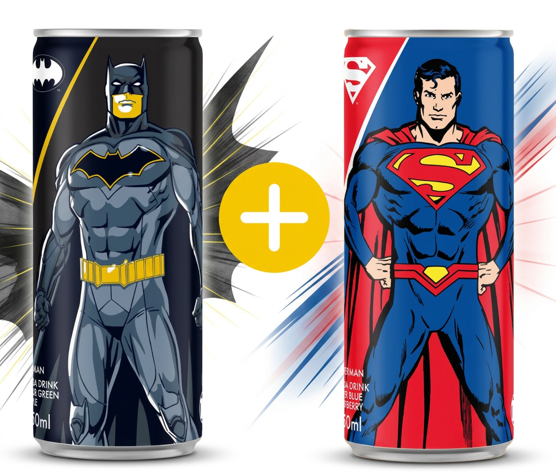 Superman + Batman Soda 2 x 250ml